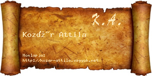 Kozár Attila névjegykártya